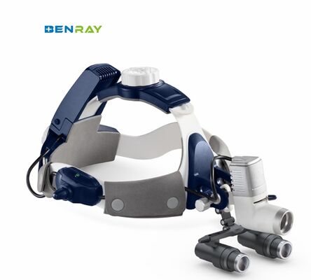 BR-HL08 Operasi Lensa Akrilik Magnifier Headband LED Cahaya Klinik Gigi Medis Lampu depan terintegrasi bedah Dibangun-