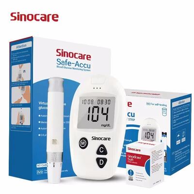Pengukur Glukosa Darah yang Akurat Pengukur Glukosa Darah Pengukur Gula Darah dengan 50 Strip Tes & 50 Lancet Steril